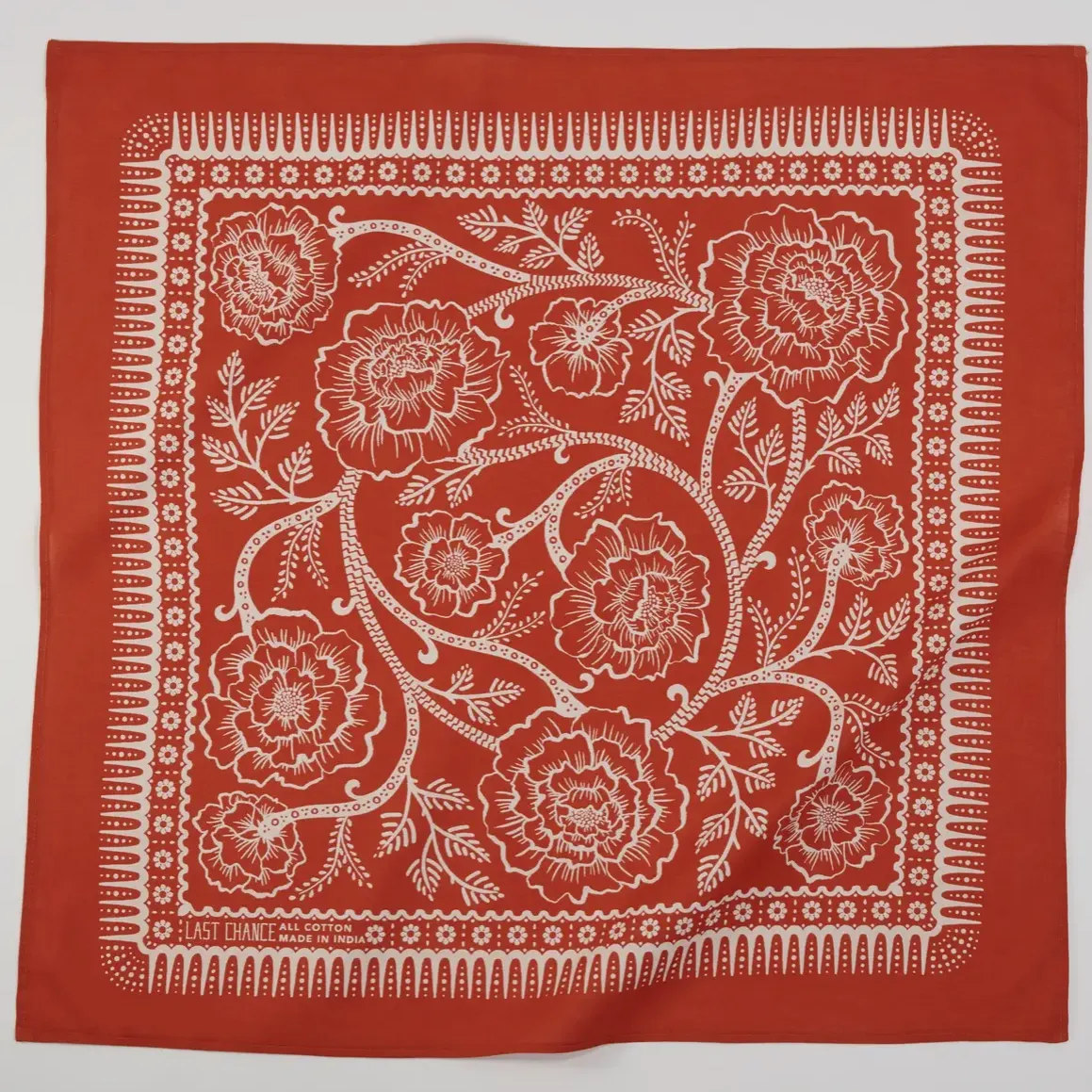 Cotton Bandana Scarf - Terracotta