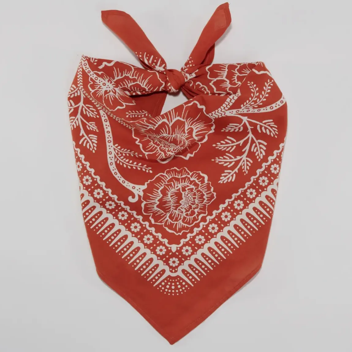 Cotton Bandana Scarf - Terracotta