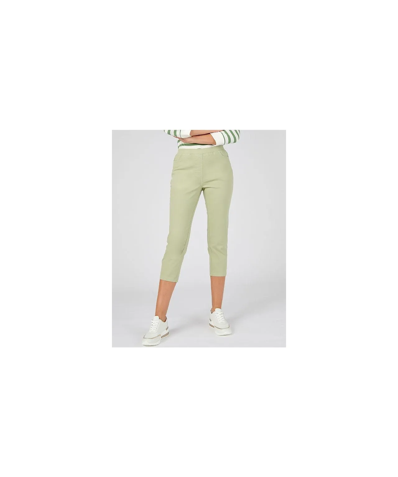 Cotton Rich Pull-on Crop Trousers Sale