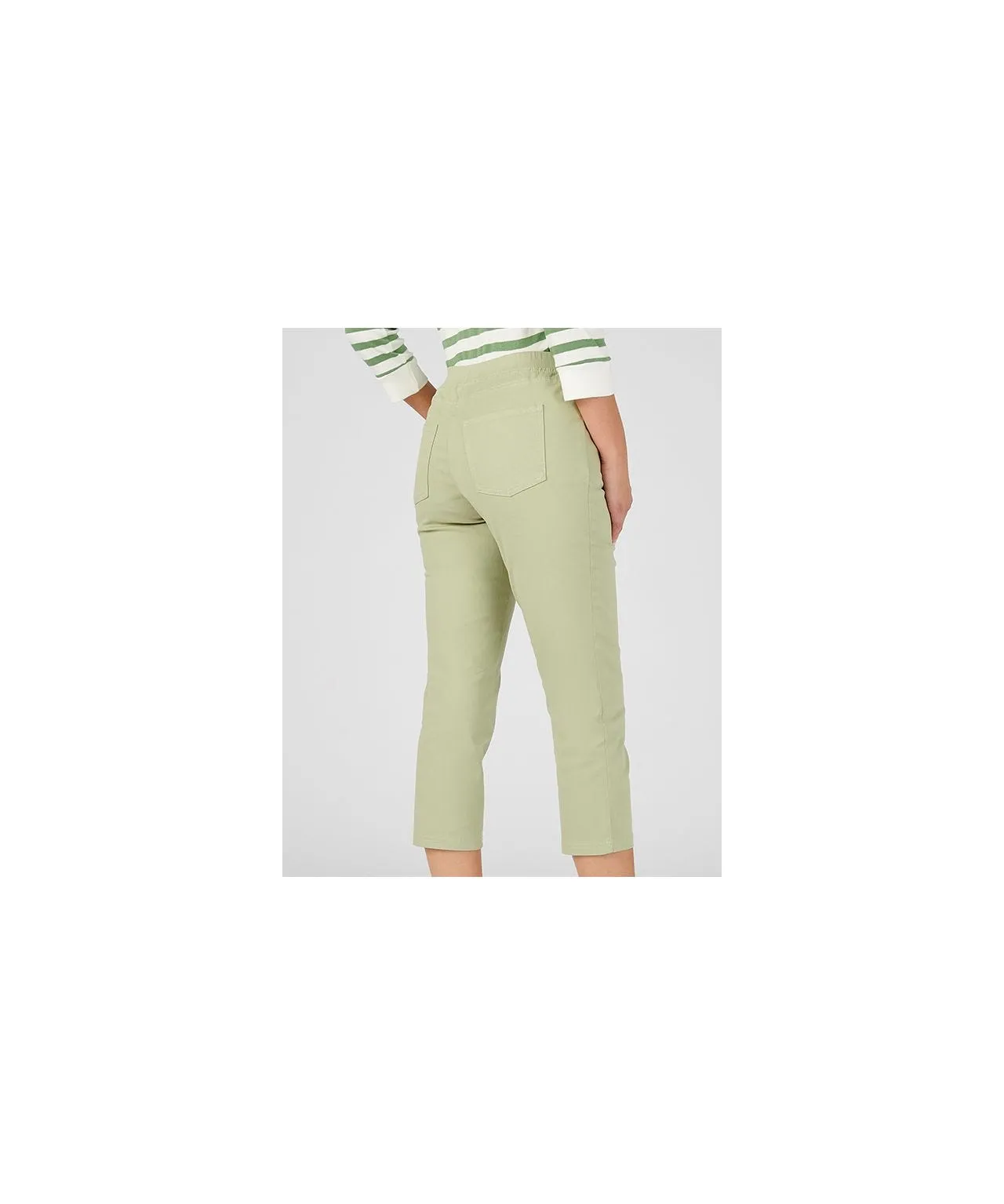 Cotton Rich Pull-on Crop Trousers Sale