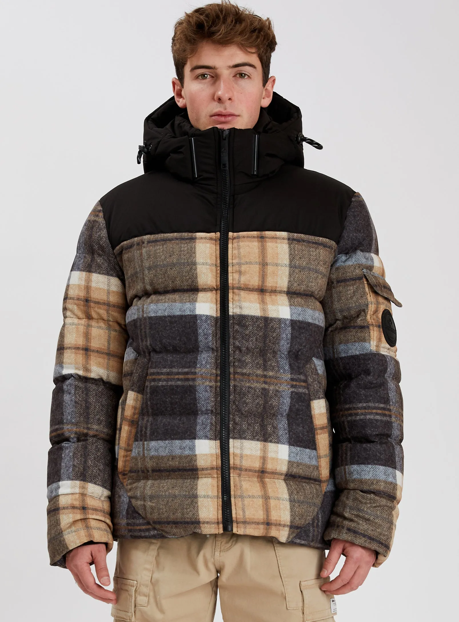 COURCHEVEL Cashmere-Touch Plaid Jacket || COURCHEVEL Cashmere Fleece Jacket