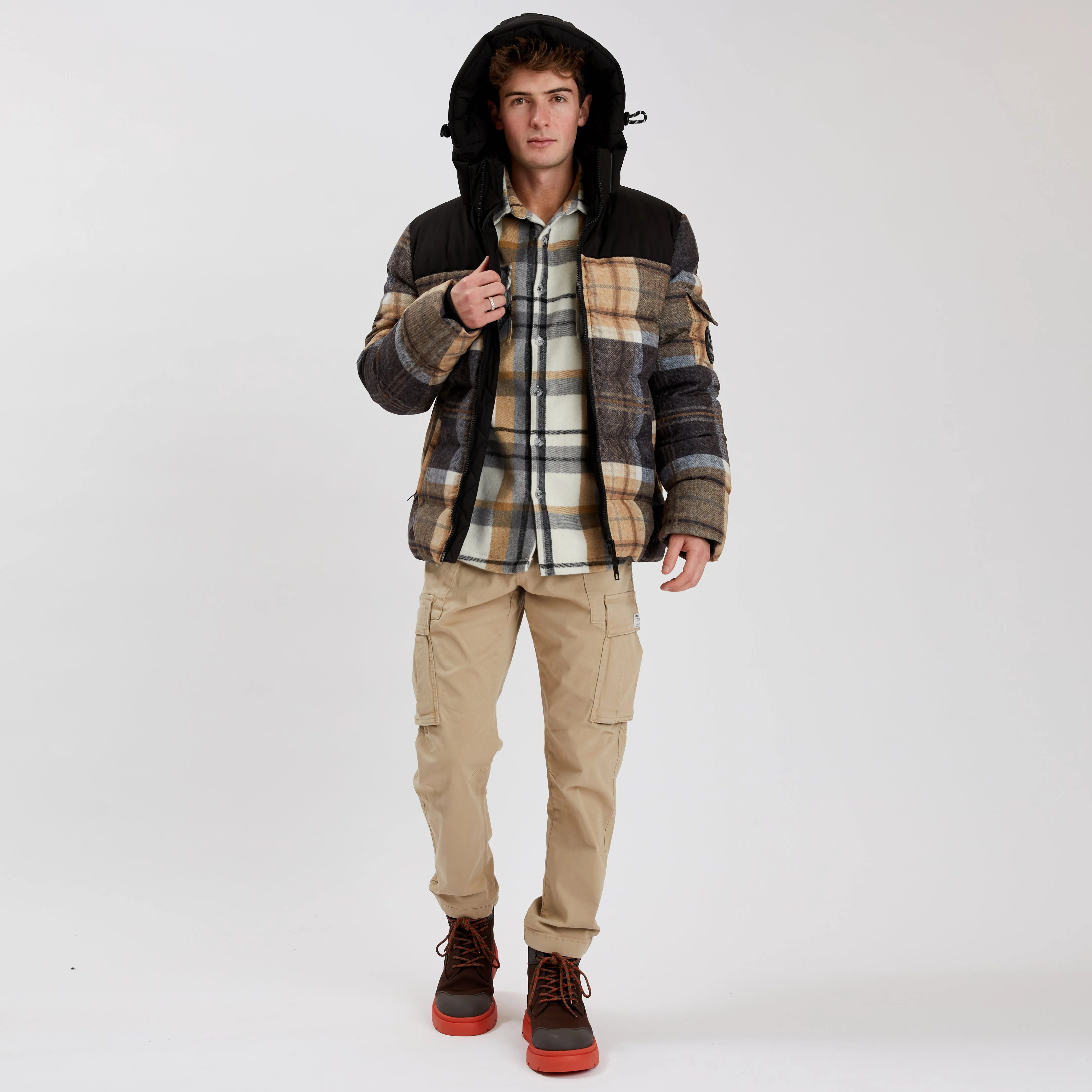 COURCHEVEL Cashmere-Touch Plaid Jacket || COURCHEVEL Cashmere Fleece Jacket