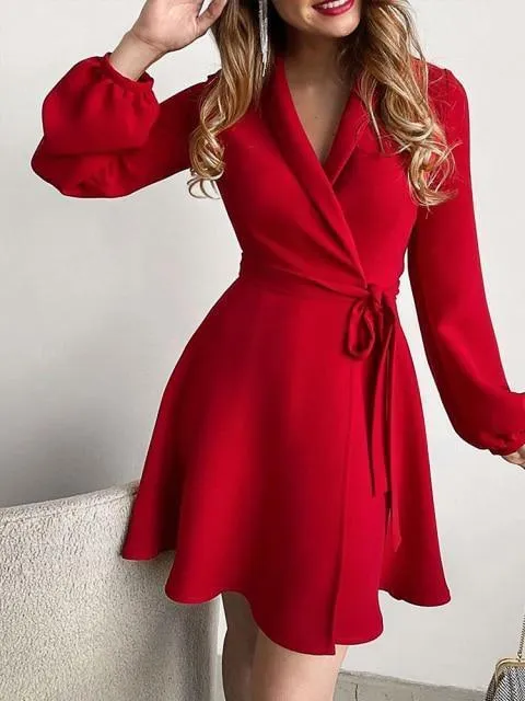 Crimson Midi Dress for Party