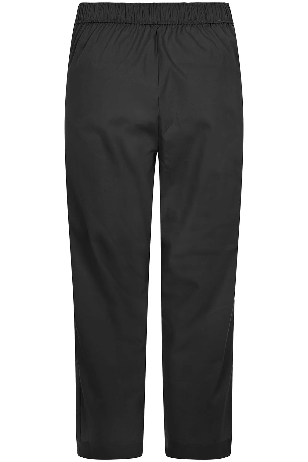 Cropped Trousers with Elastic Waistband