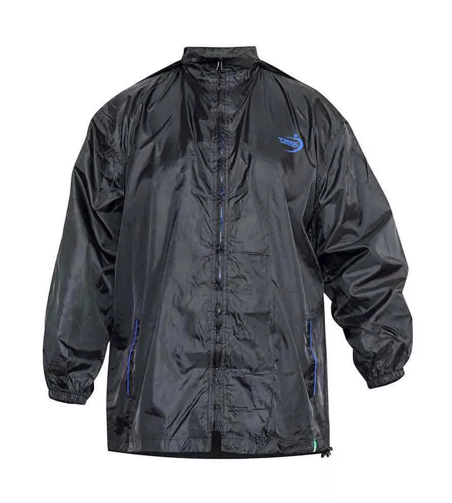 Big & Tall Black Packaway Weather Proof Rain Jacket (ZAC BLACK)