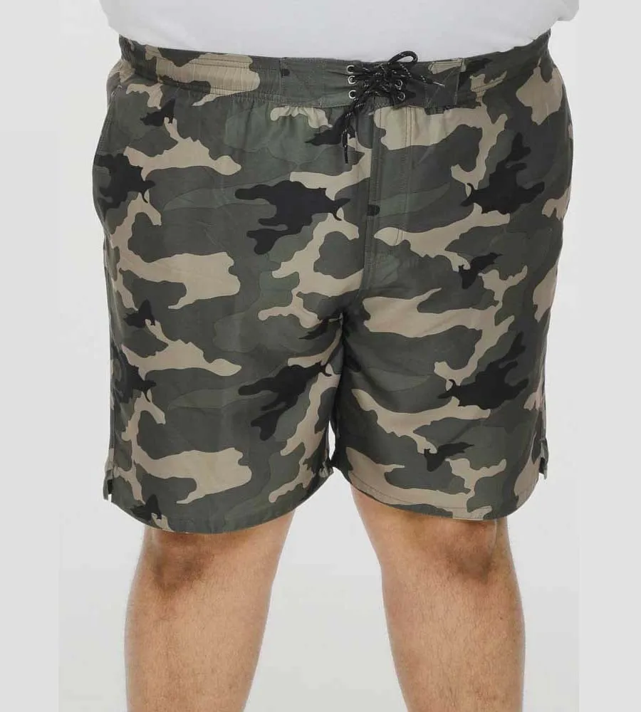 Big Mens Camouflage Printed Swim Shorts (KODY) by D555