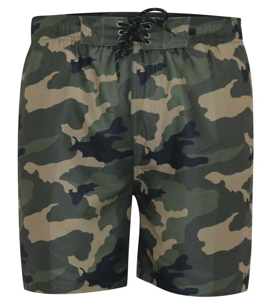 Big Mens Camouflage Printed Swim Shorts (KODY) by D555