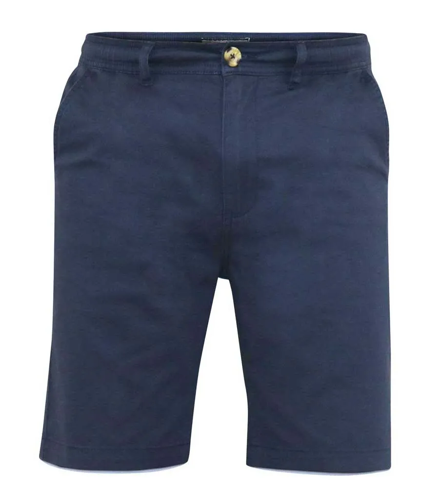 Navy Stretch Shorts with Internal Drawcord for Big Men (ARIES 1)