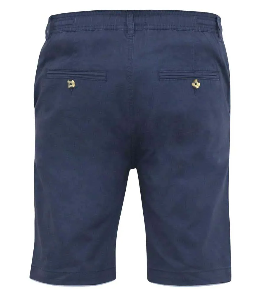 Navy Stretch Shorts with Internal Drawcord for Big Men (ARIES 1)