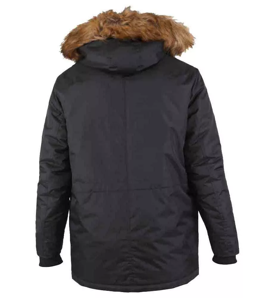 Big & Tall Parka Style Jacket With Detachable Fur Trim (LOVETT)