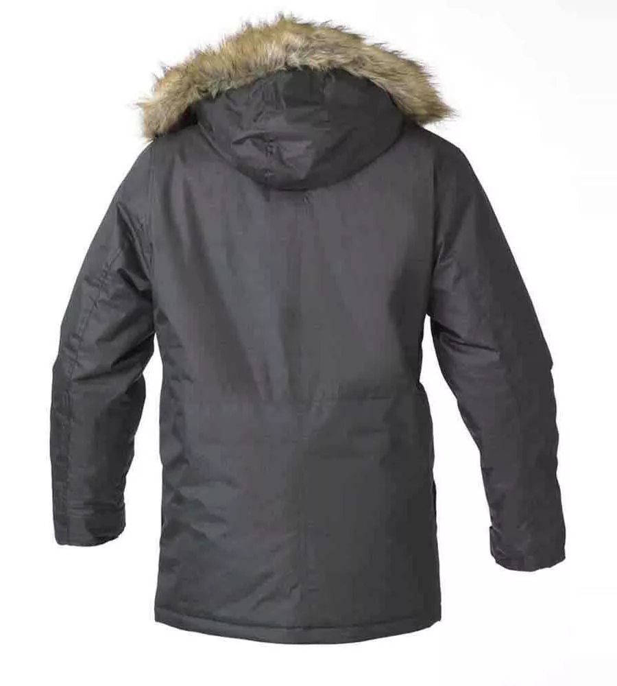 Big & Tall Parka Style Jacket With Detachable Fur Trim (LOVETT)