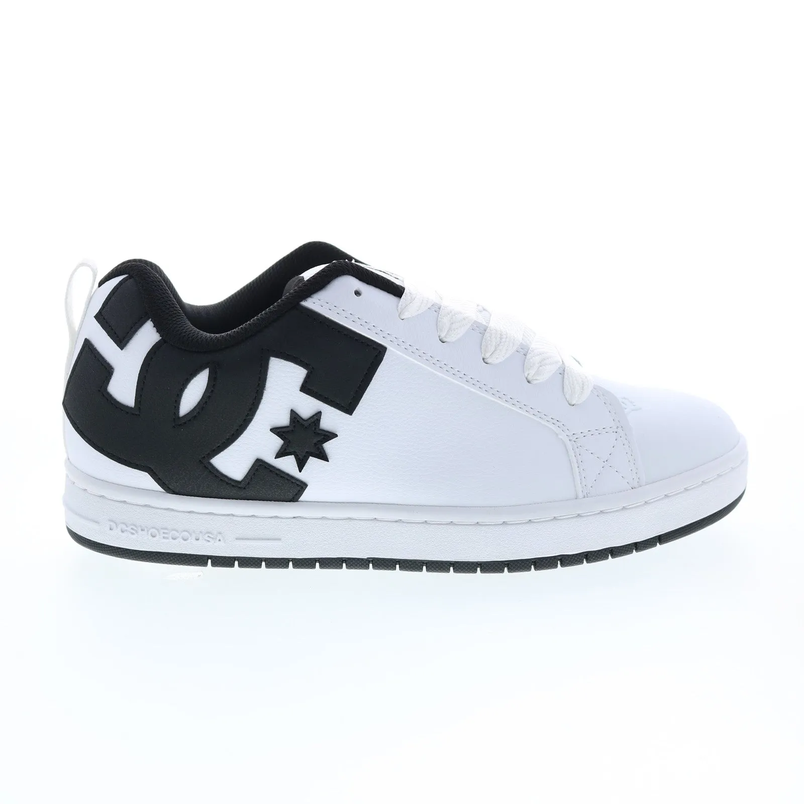 DC Court Graffik Men's White Leather Skate Sneakers