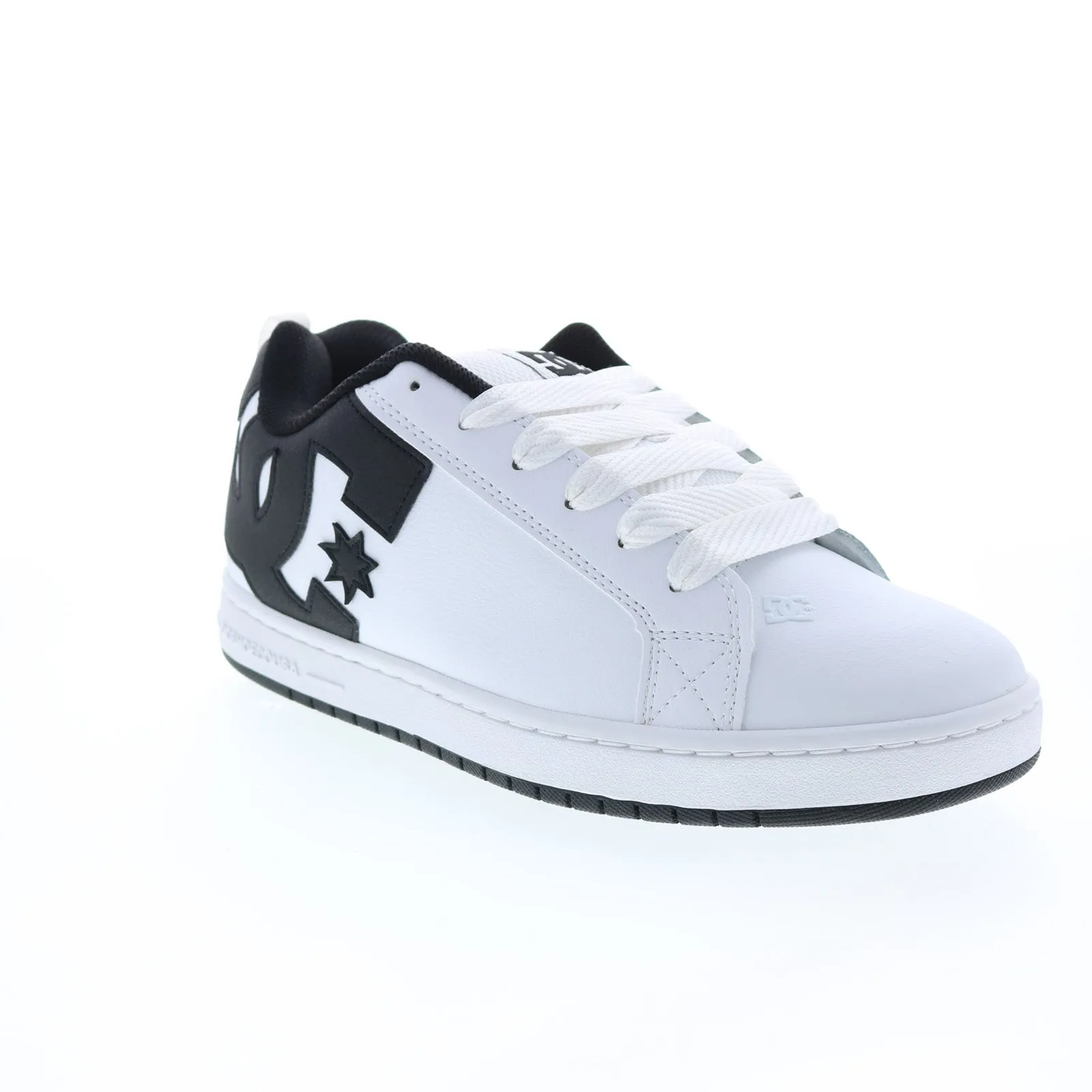 DC Court Graffik Men's White Leather Skate Sneakers