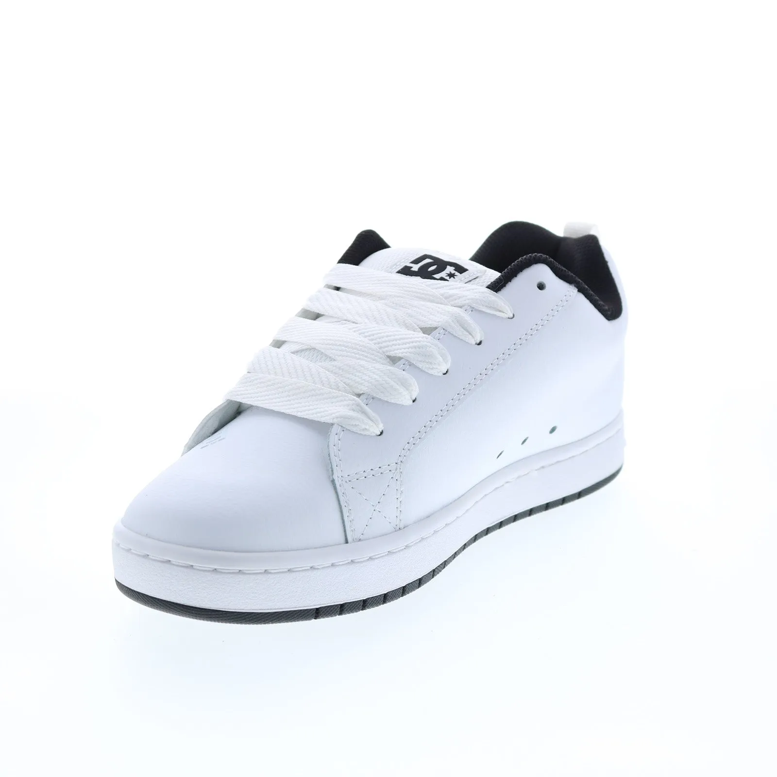 DC Court Graffik Men's White Leather Skate Sneakers