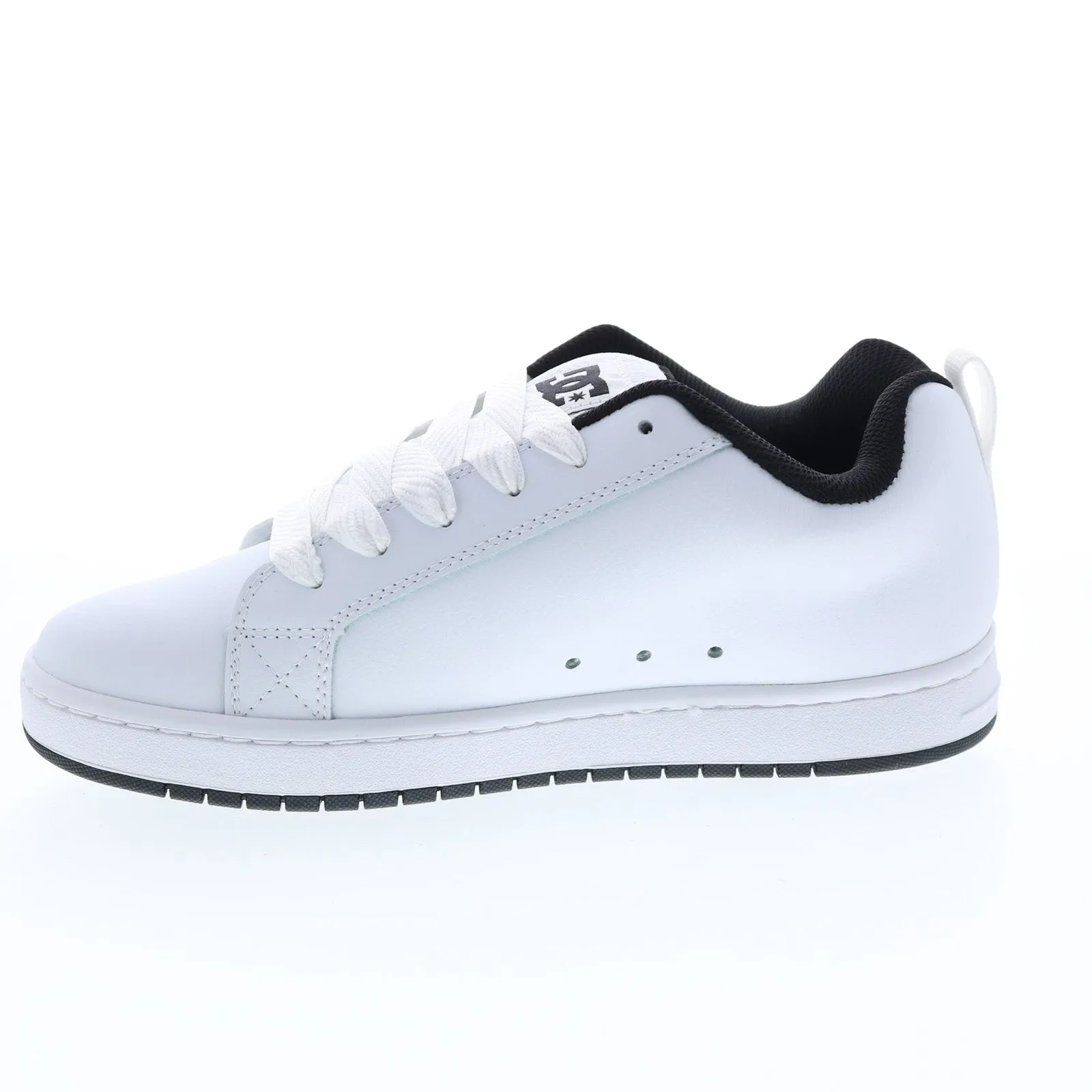 DC Court Graffik Men's White Leather Skate Sneakers