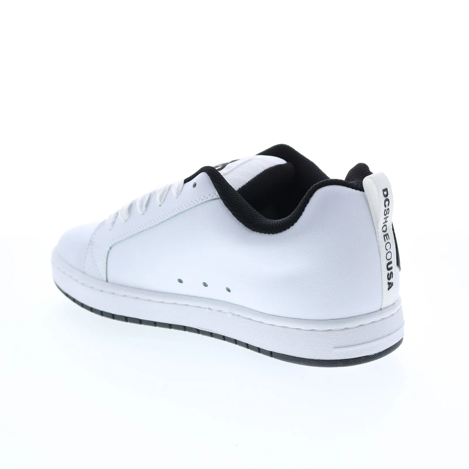 DC Court Graffik Men's White Leather Skate Sneakers