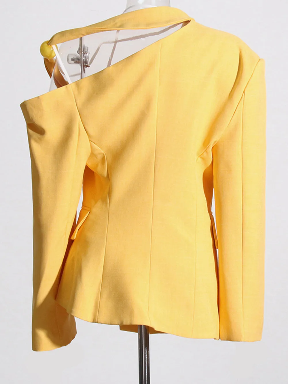 Yellow DEIDE Asymmetric Blazer