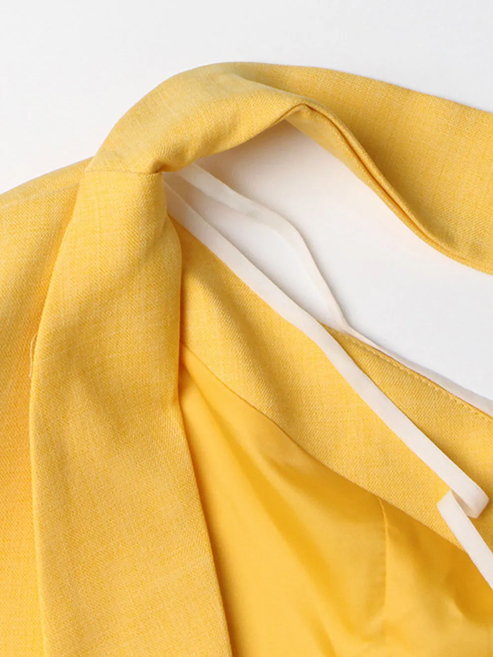 Yellow DEIDE Asymmetric Blazer