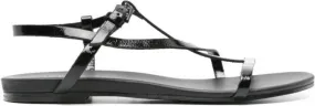 Del Carlo Neil Black Patent Leather Sandals