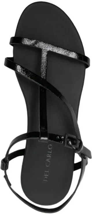 Del Carlo Neil Black Patent Leather Sandals