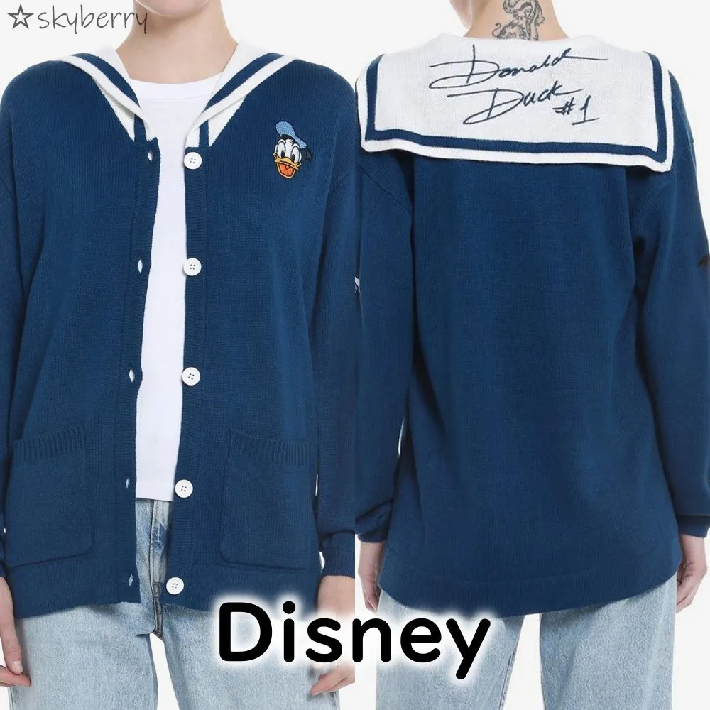 Disney Long Sleeves Unisex Casual Collaboration Chain.