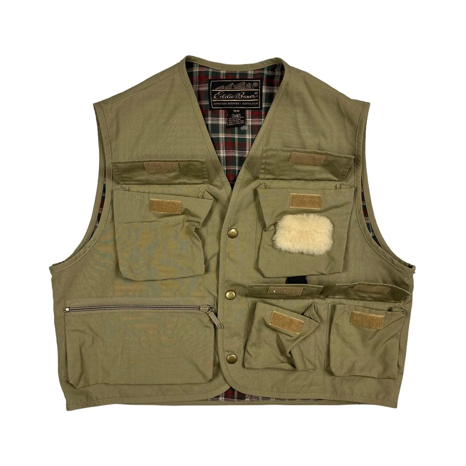 Eddie Bauer Khaki Fishing Vest