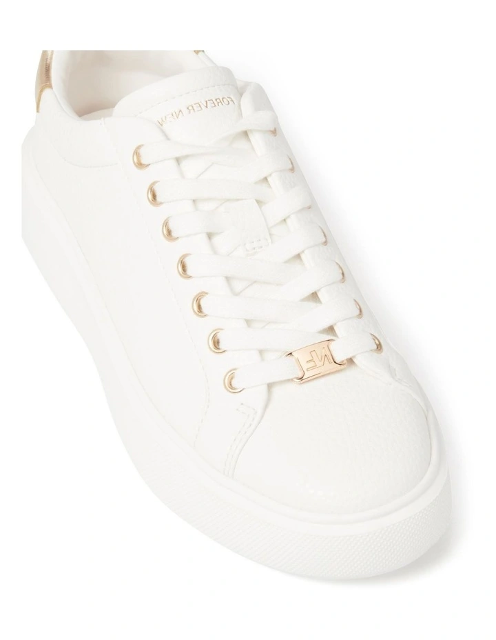 White Eleanor Flatform Sneaker