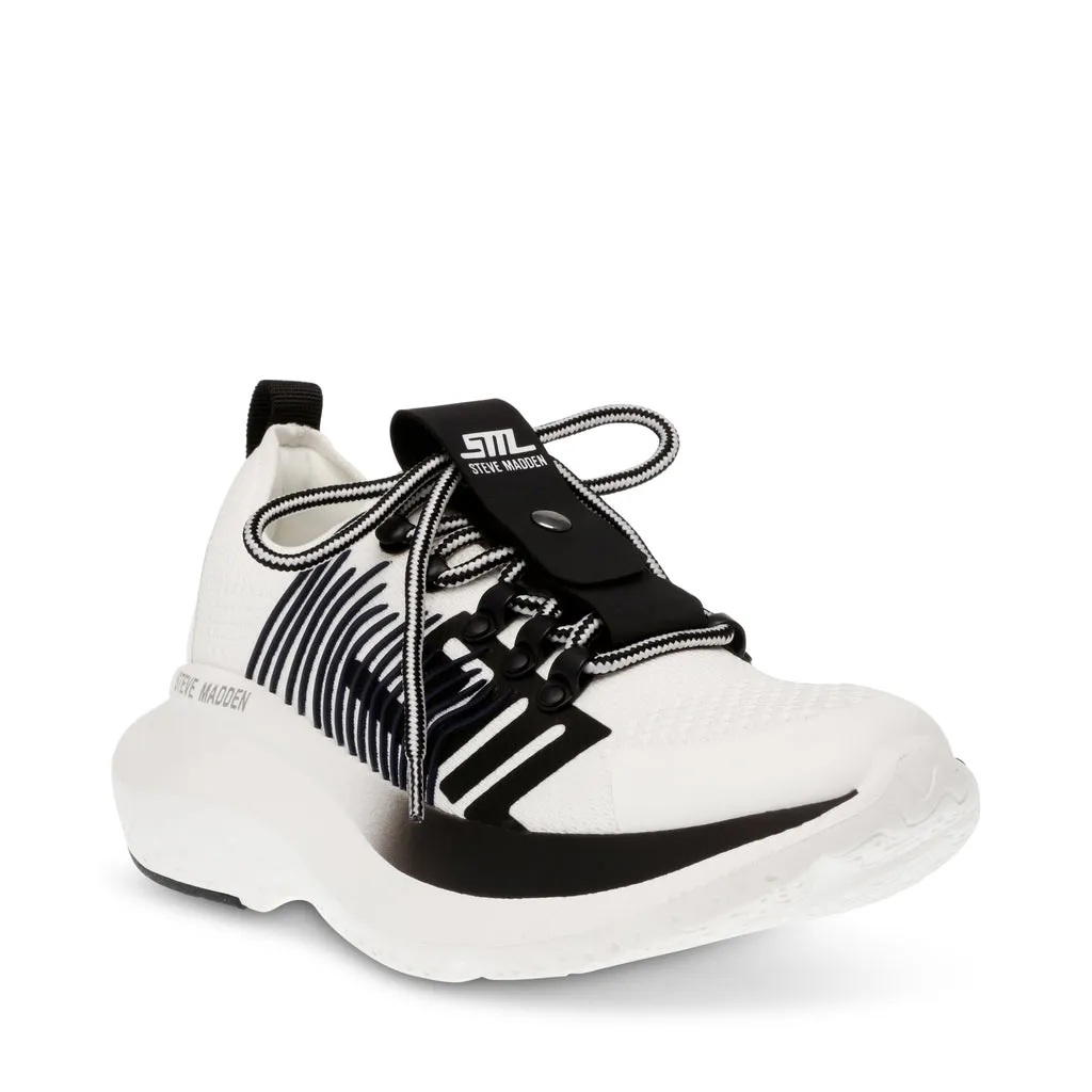 Elevate 1 Sneaker in White and Black