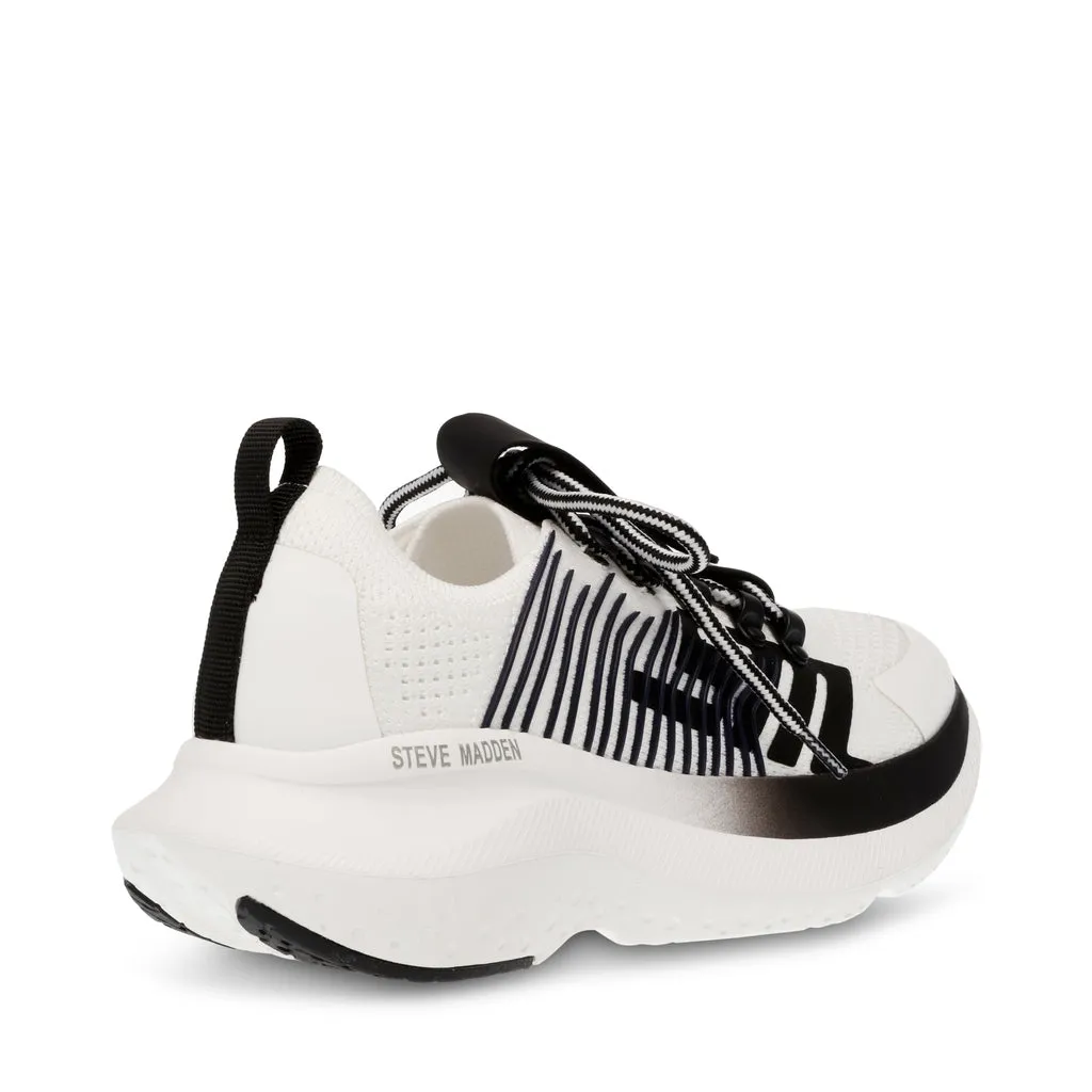 Elevate 1 Sneaker in White and Black