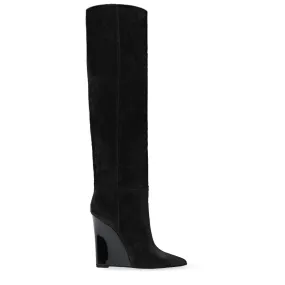 Farah Black Suede Boots