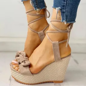 Stylish Summer Wedge Sandals with Ankle Strap