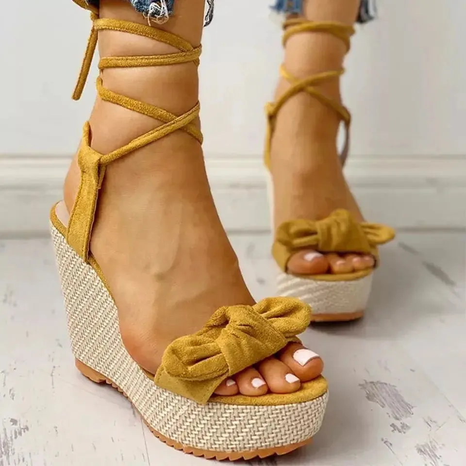 Stylish Summer Wedge Sandals with Ankle Strap