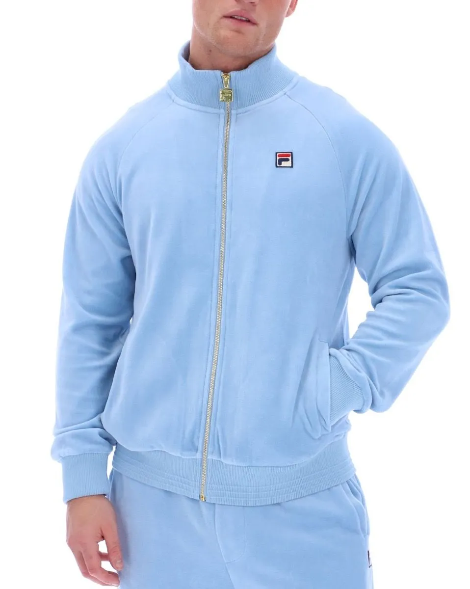 Blue Bell Fila Eddie Velour Hem Ribbed Track Jacket