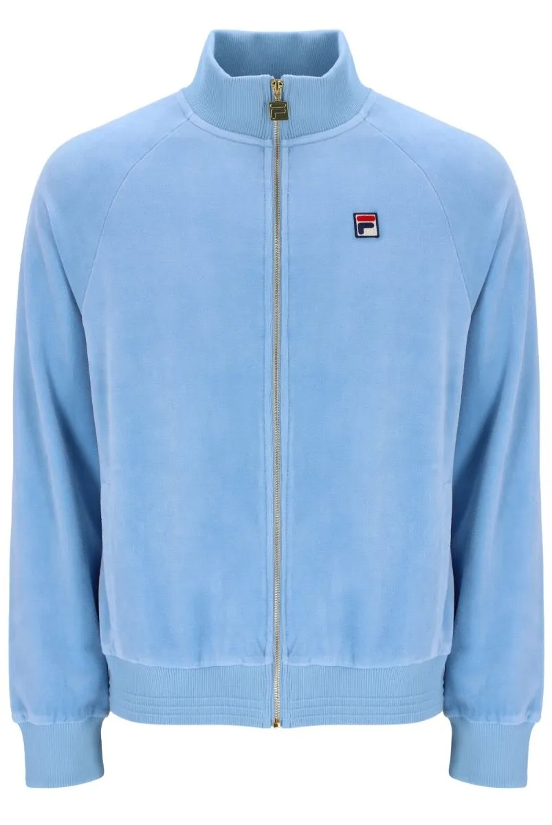 Blue Bell Fila Eddie Velour Hem Ribbed Track Jacket