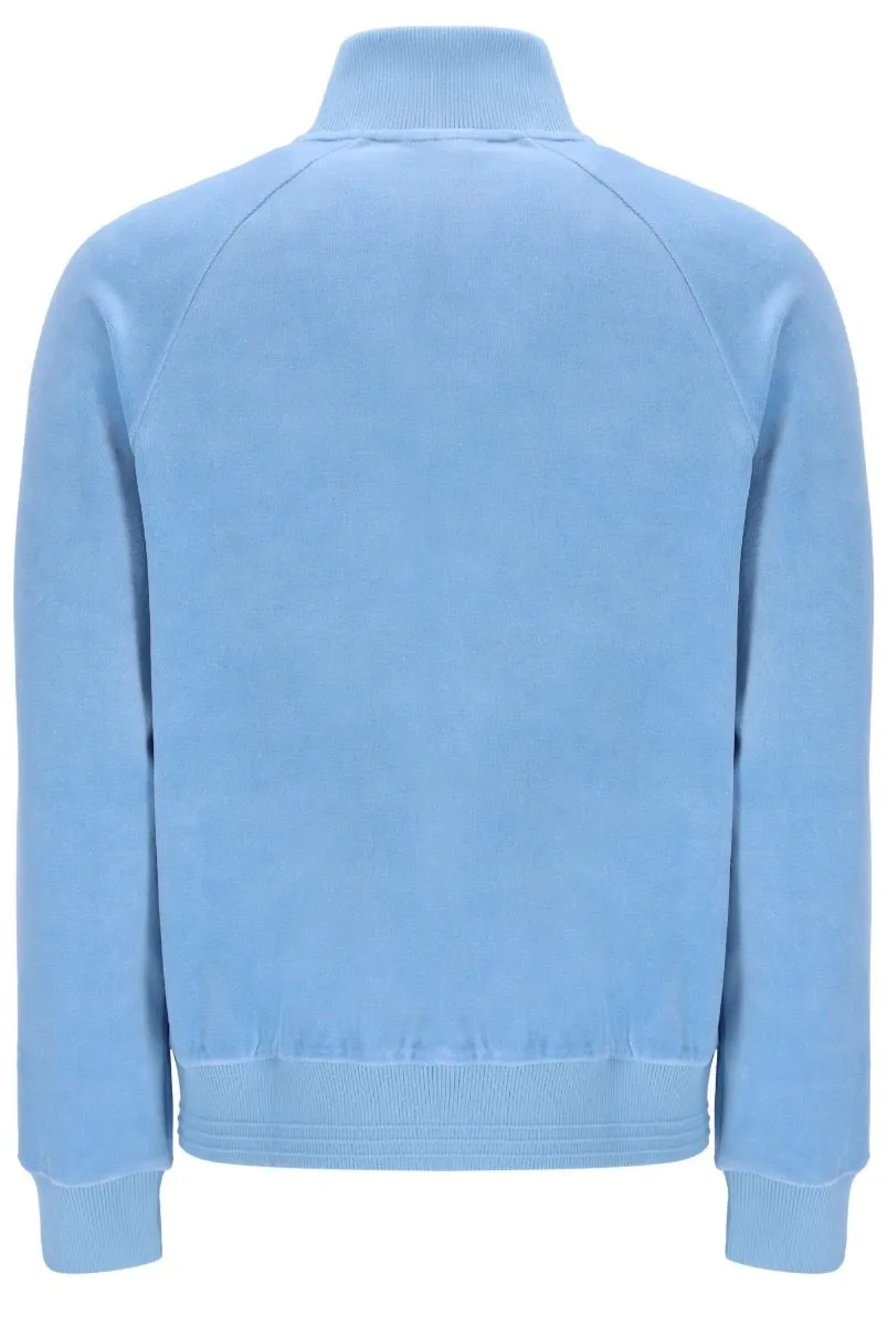 Blue Bell Fila Eddie Velour Hem Ribbed Track Jacket