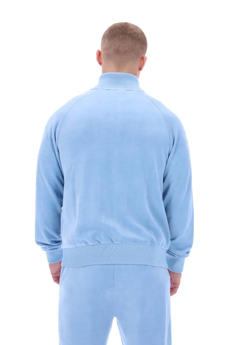 Blue Bell Fila Eddie Velour Hem Ribbed Track Jacket