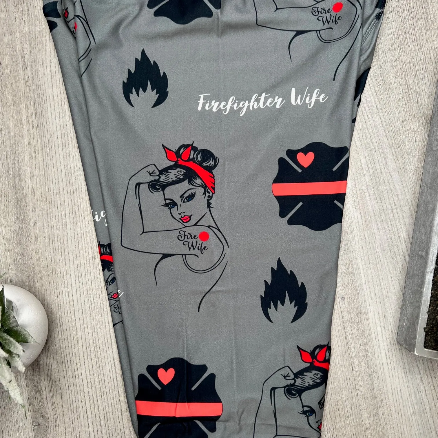 Firefighter Spouse Cozy Leggings