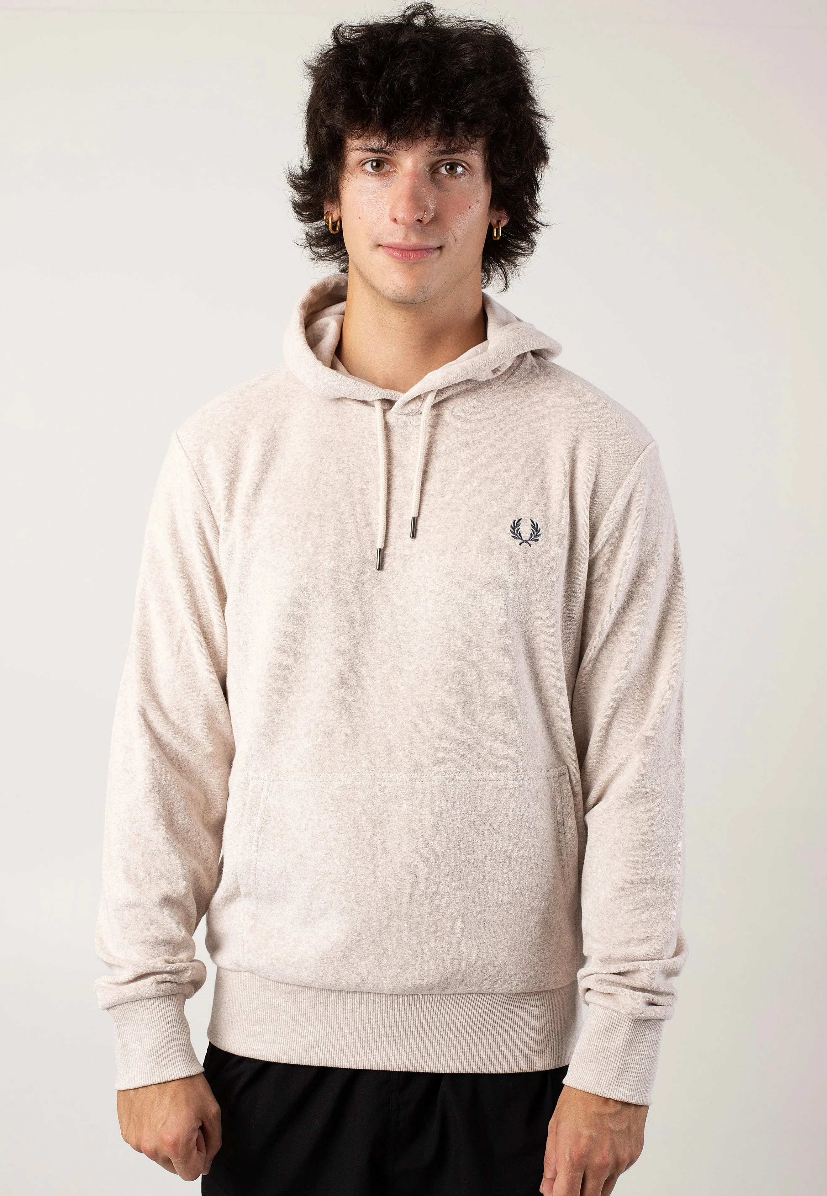 Fred Perry Porridge Marl Towelling Hoodie - Shop Now