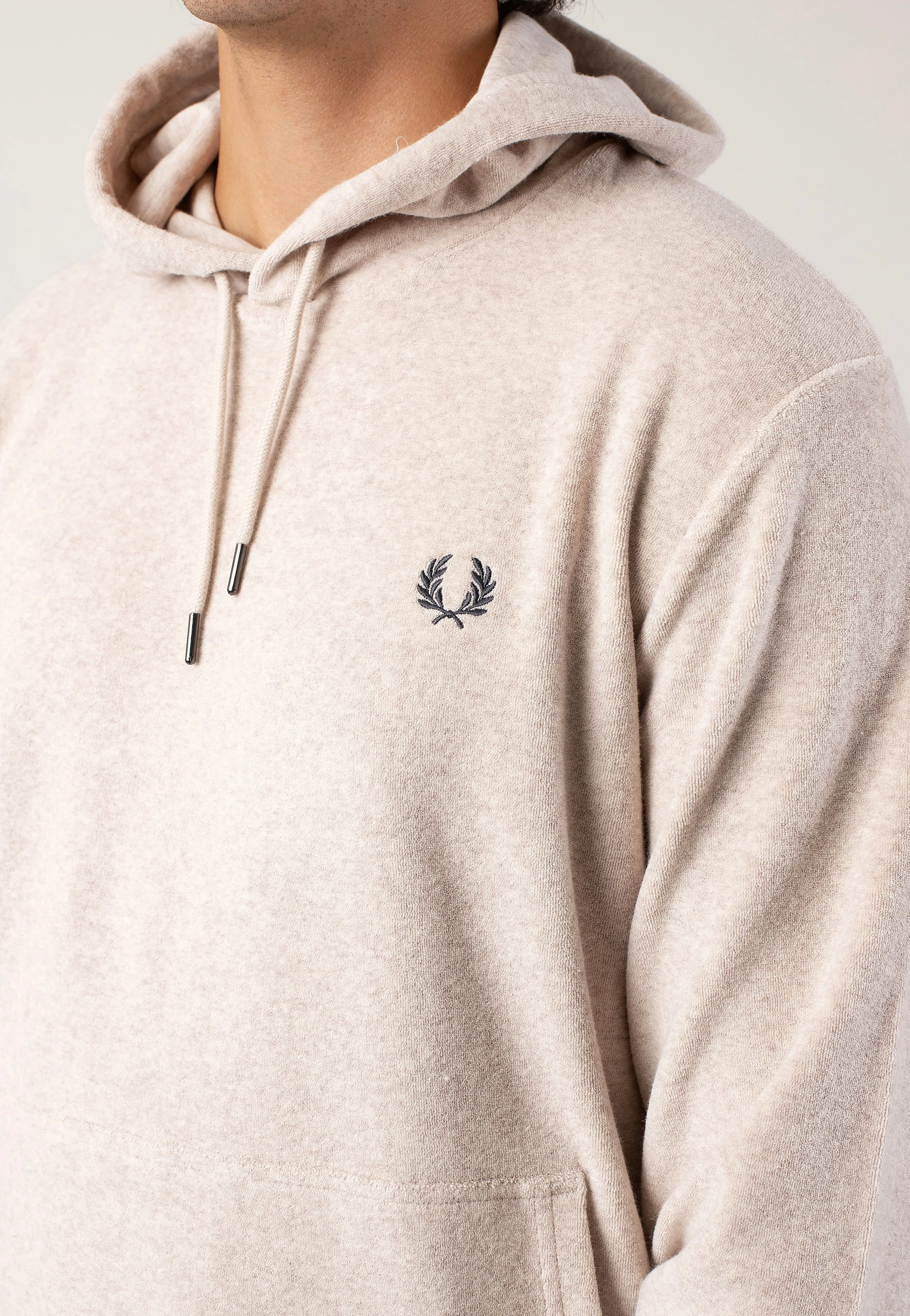 Fred Perry Porridge Marl Towelling Hoodie - Shop Now