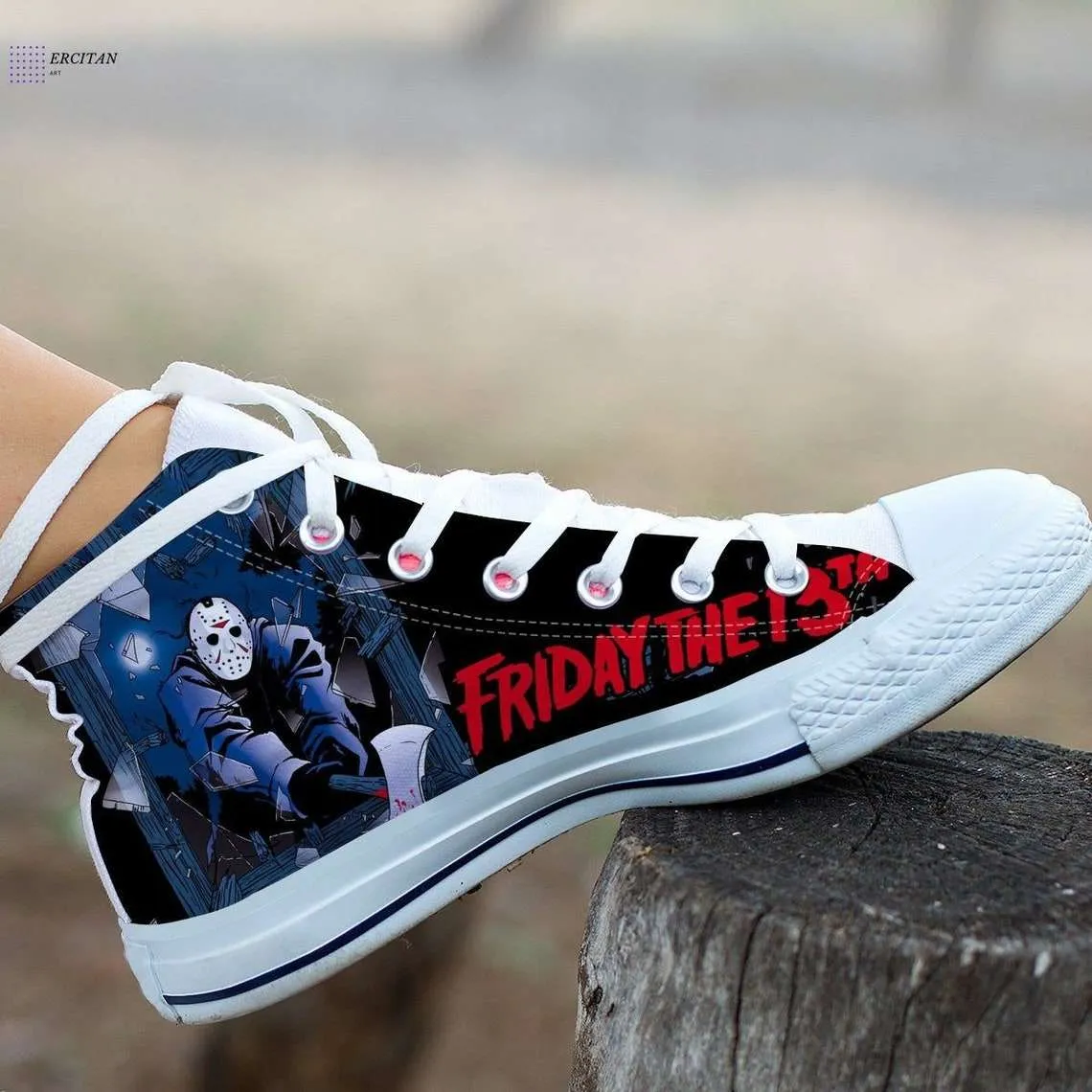 Friday The 13th Jason Voorhees Thriller Movie High Top Sneakers