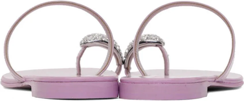 Giuseppe Zanotti Pink Rock 10 Flat Sandals