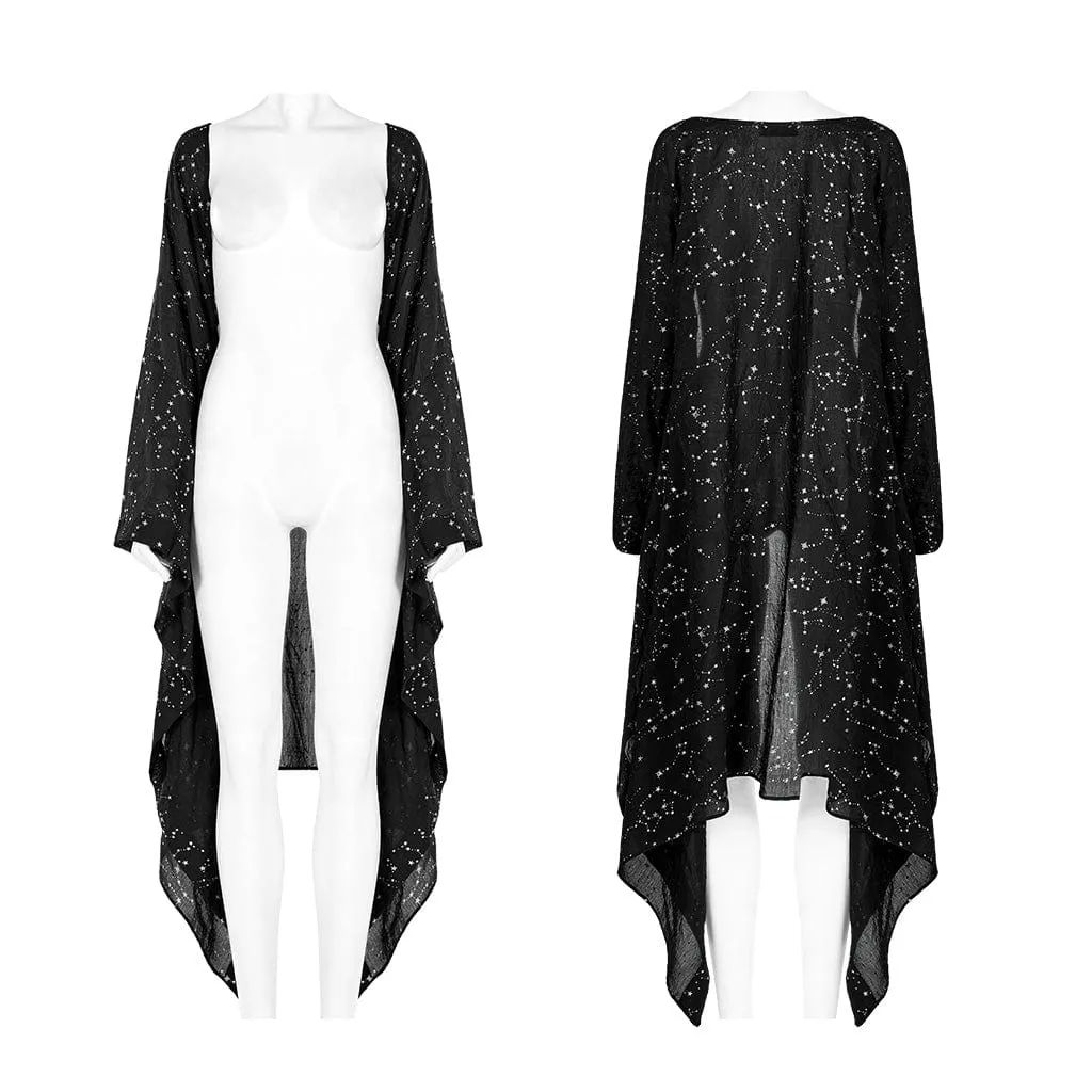 Gothic Star Cutout Women's Irregular Coat