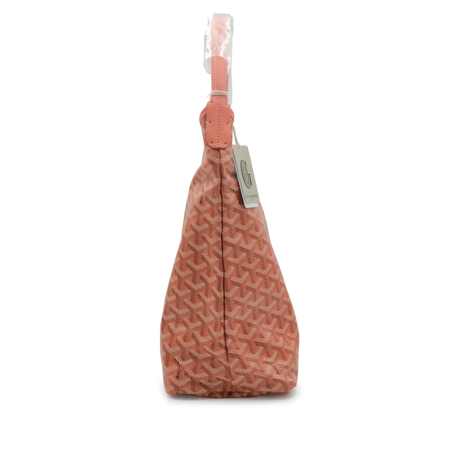 Goyard Coral Goyardine Canvas Chevroches Calfskin Boheme Hobo Bag 2024