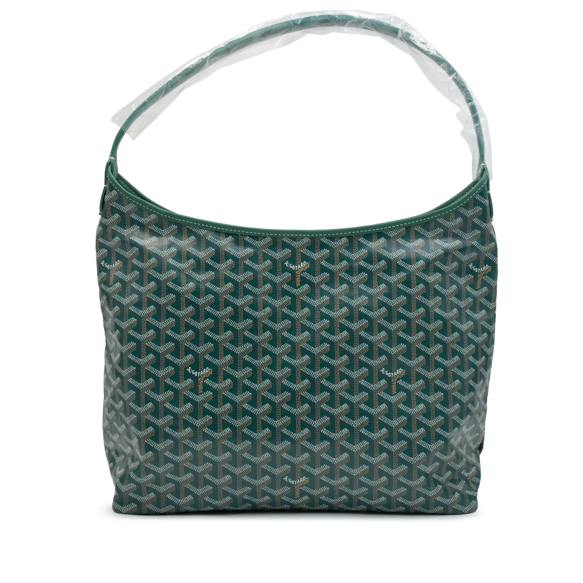 Goyard Green Goyardine Canvas Chevroches Calfskin Boheme Hobo Bag