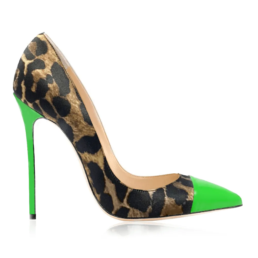 Green Dimitra Raso Animal Print