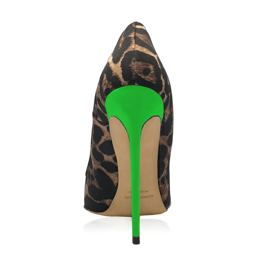 Green Dimitra Raso Animal Print