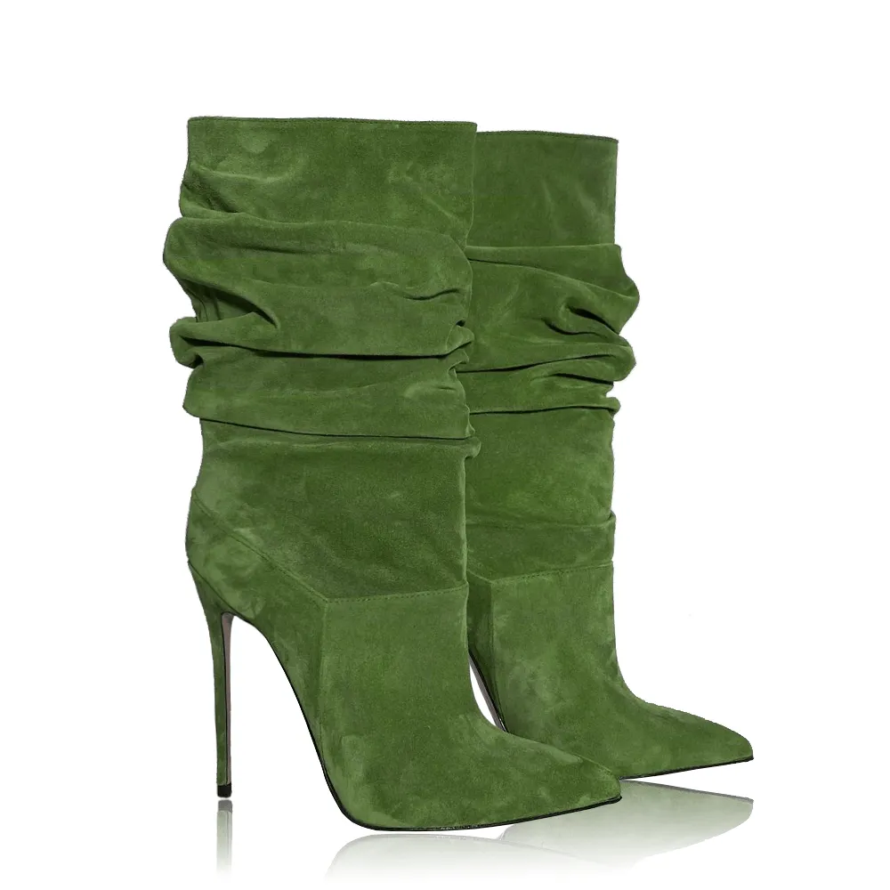 Green Suede Scamosciato Raissa