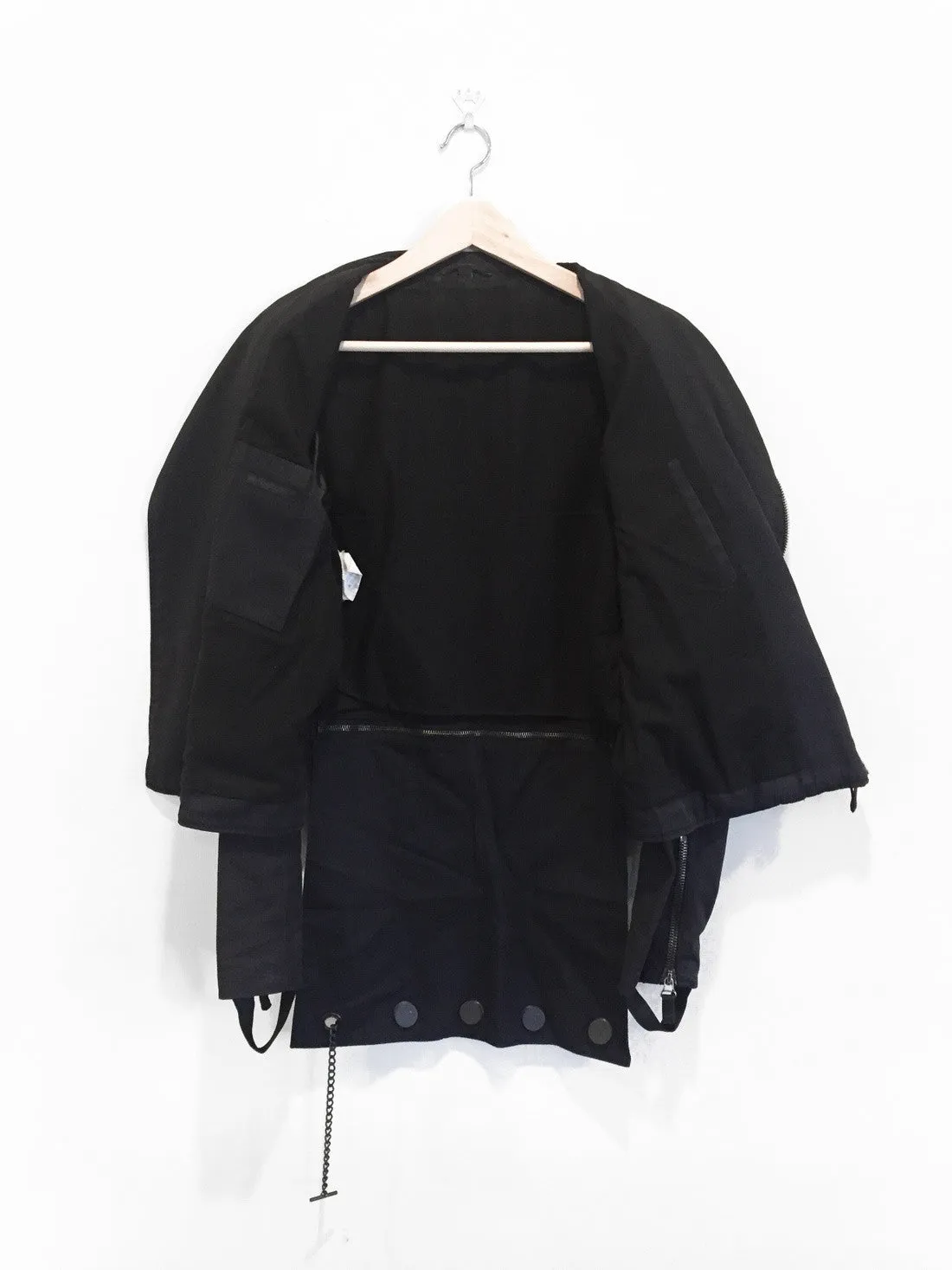 Helmut Lang Spring Summer 2004 Elbow Cutout Leather Jacket