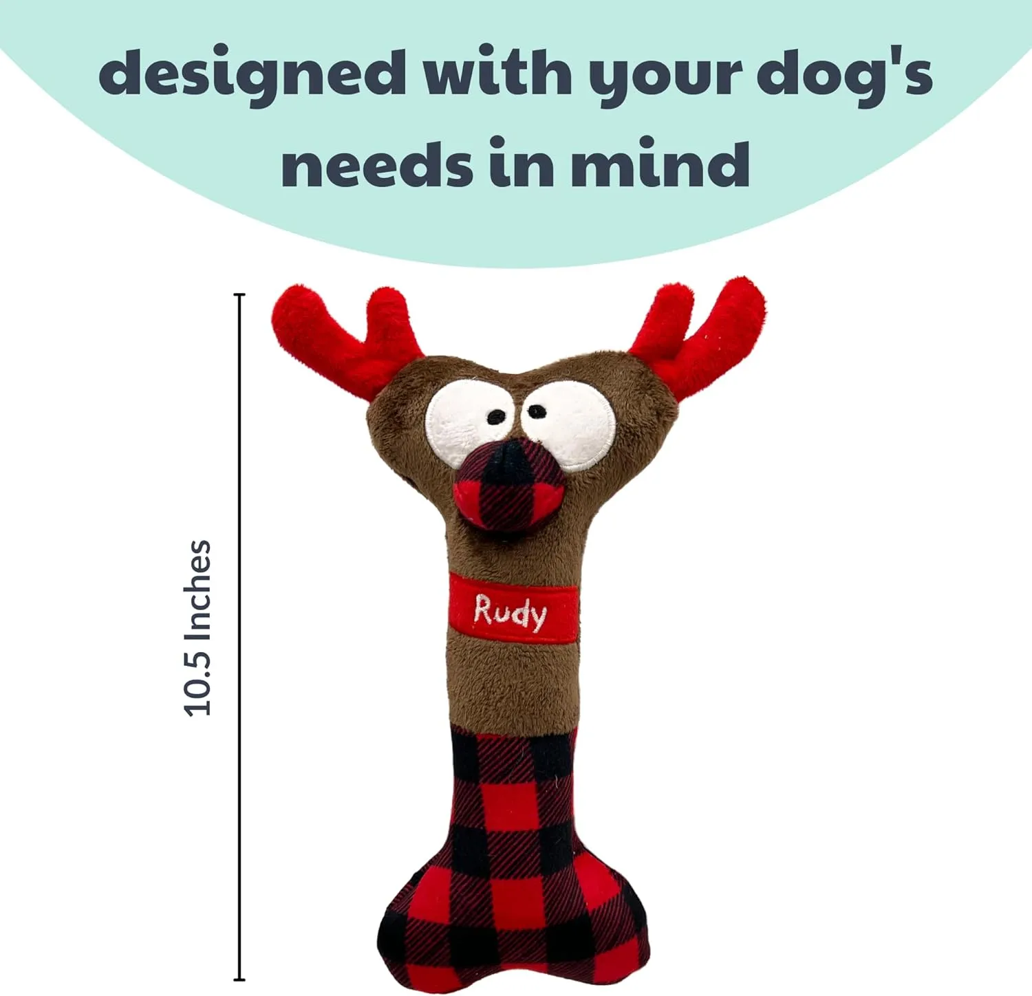 Huxley Kent Reindeer Plush Dog Toy