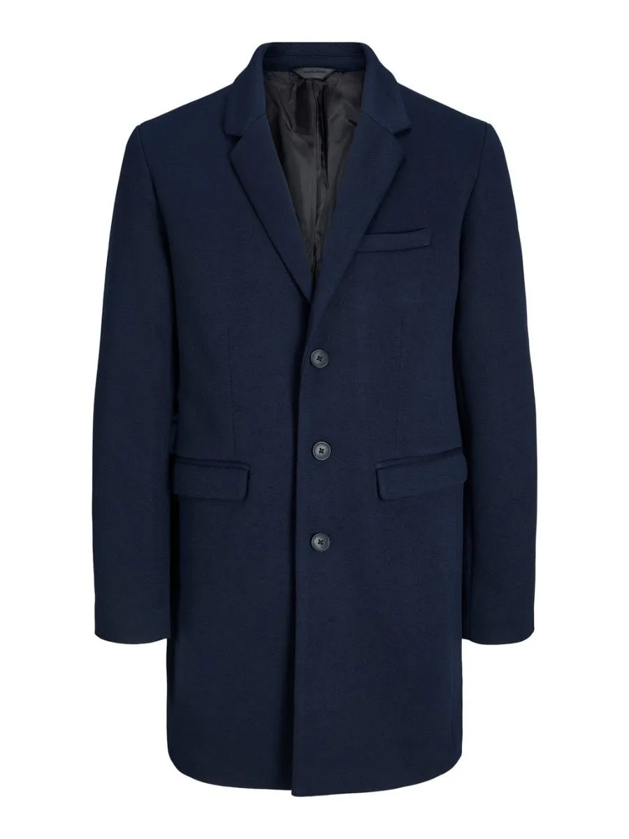 Long Marco Coat Jacket in Navy Blazer by Jack & Jones